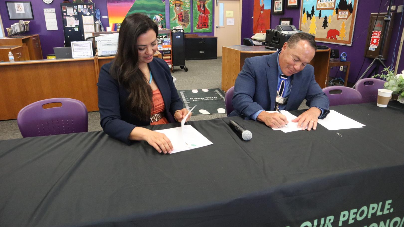Signing of a new agreement for BIE schools and students.